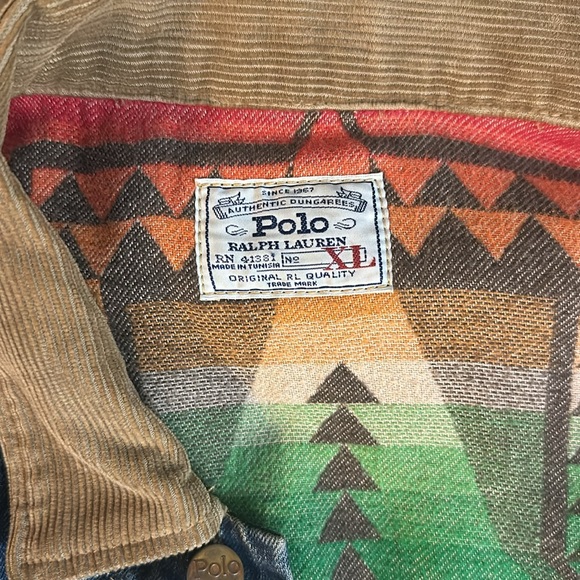 Polo Ralph Lauren Dark Blue Jean Jacket with lined inside. Men’s Size XL. - Picture 3 of 4